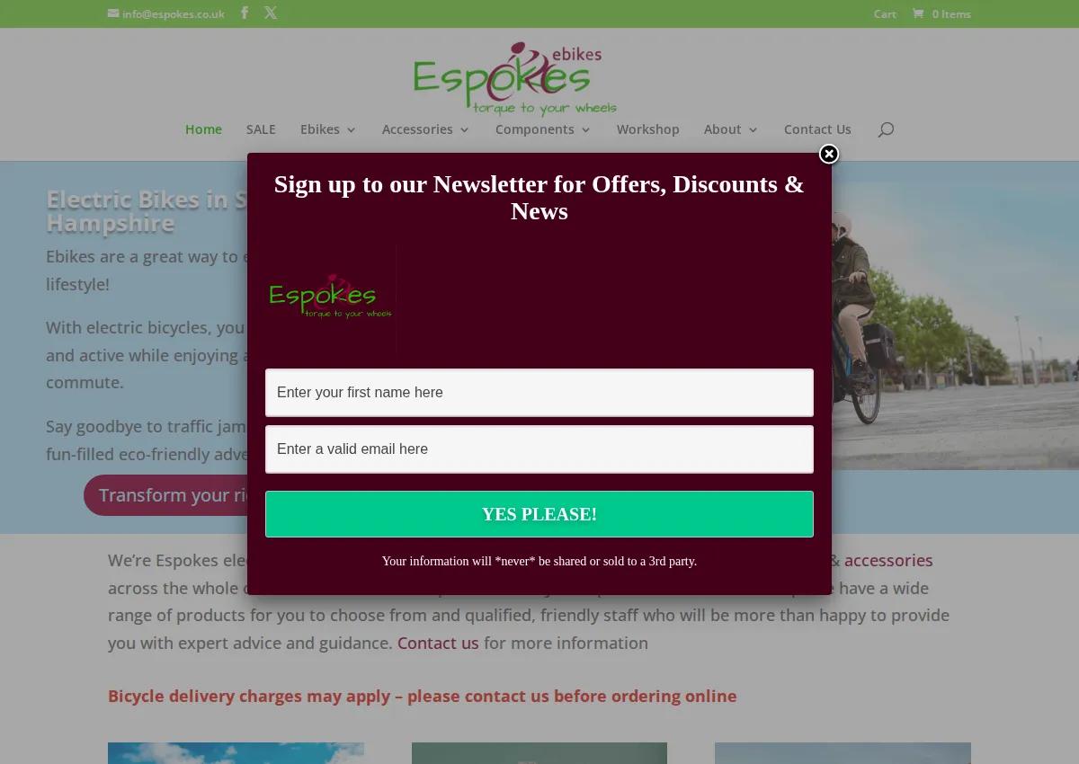 Store homepage