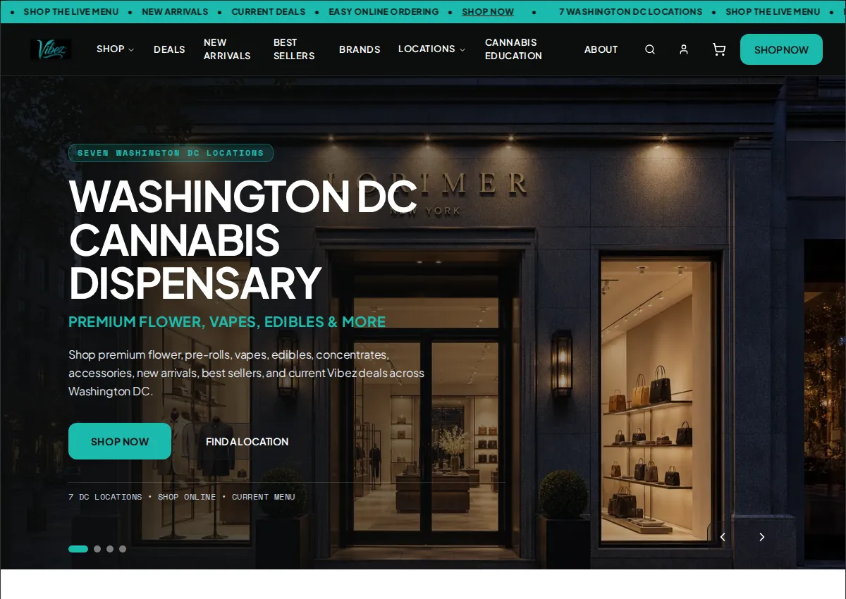 Store homepage