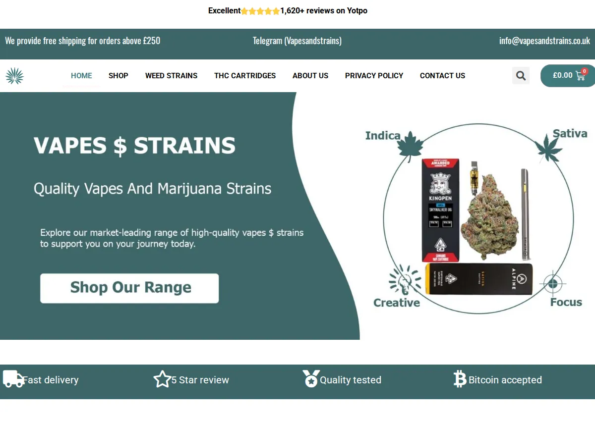 Store homepage