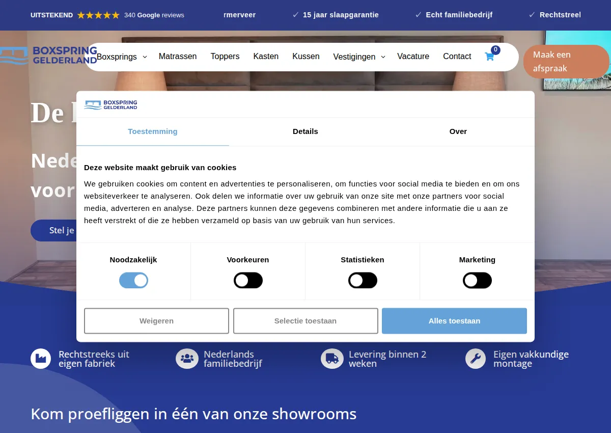 Store homepage
