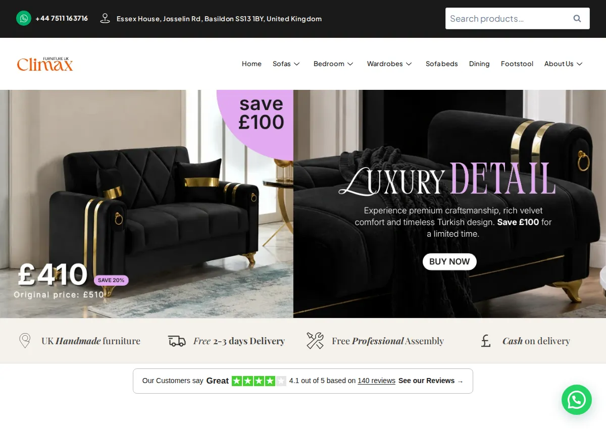 Store homepage