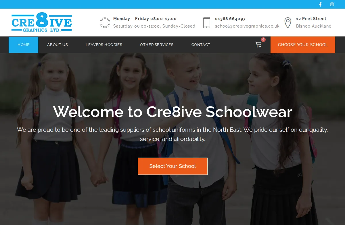 Store homepage