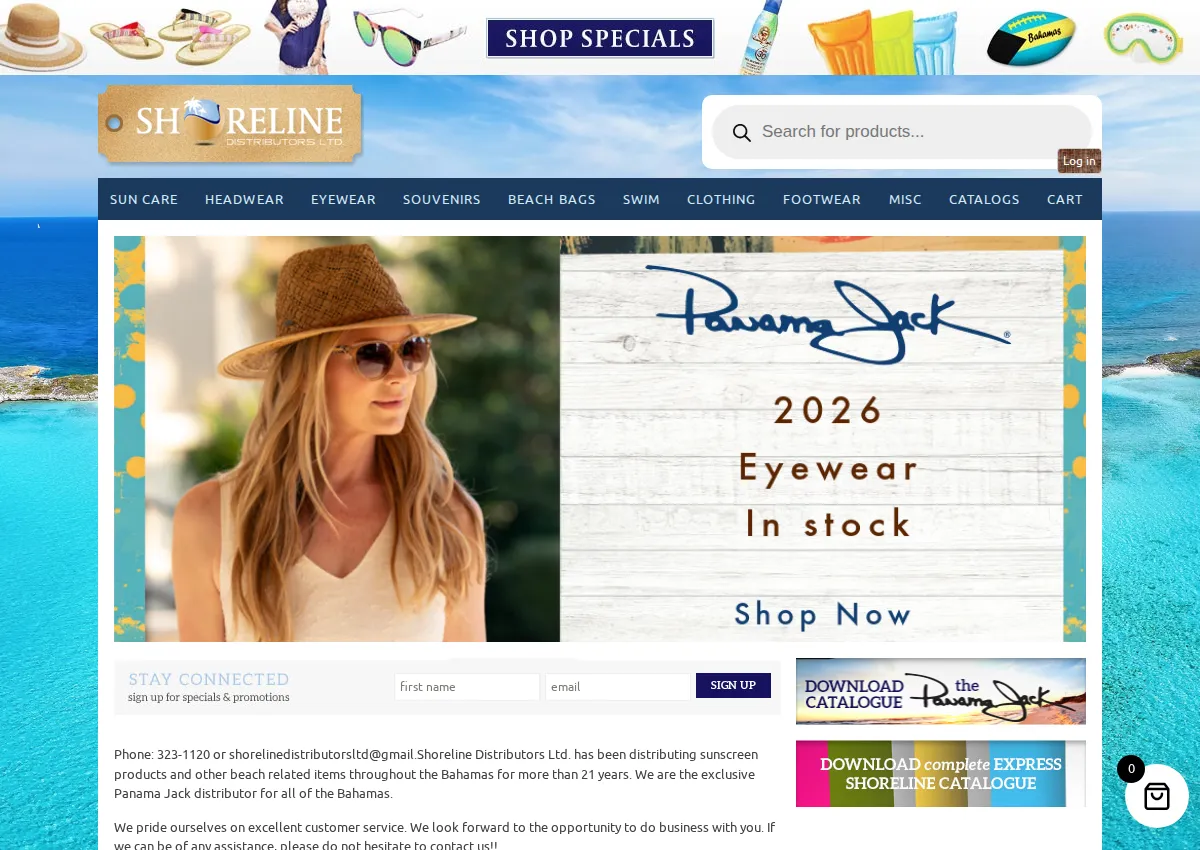 Store homepage