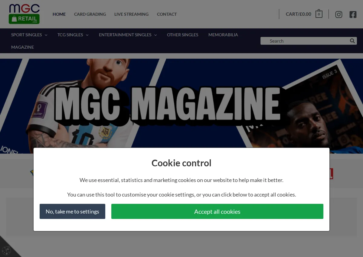 Store homepage