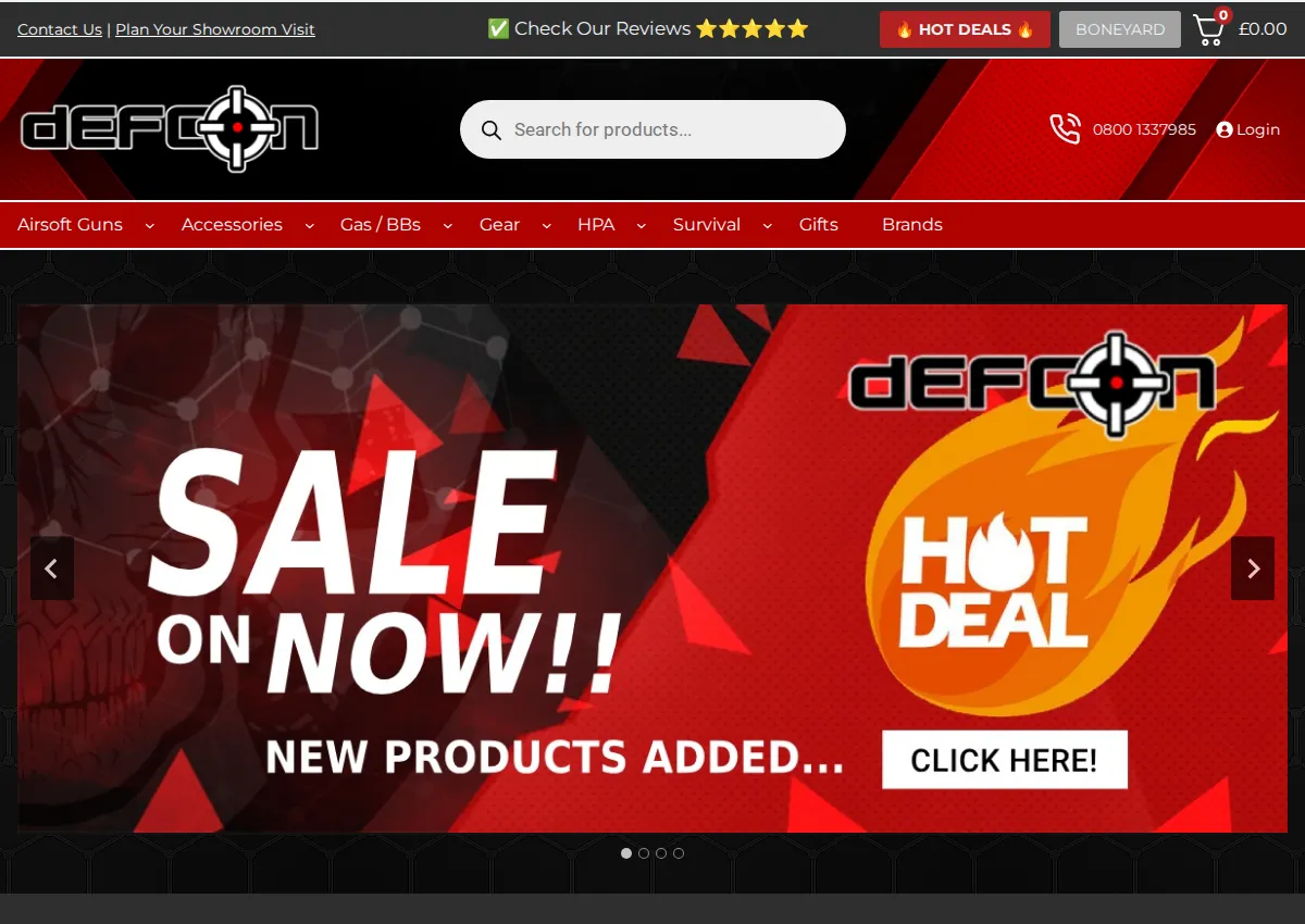 Store homepage