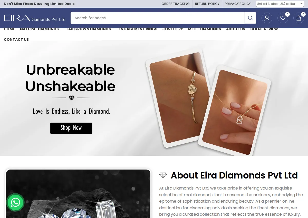 Store homepage