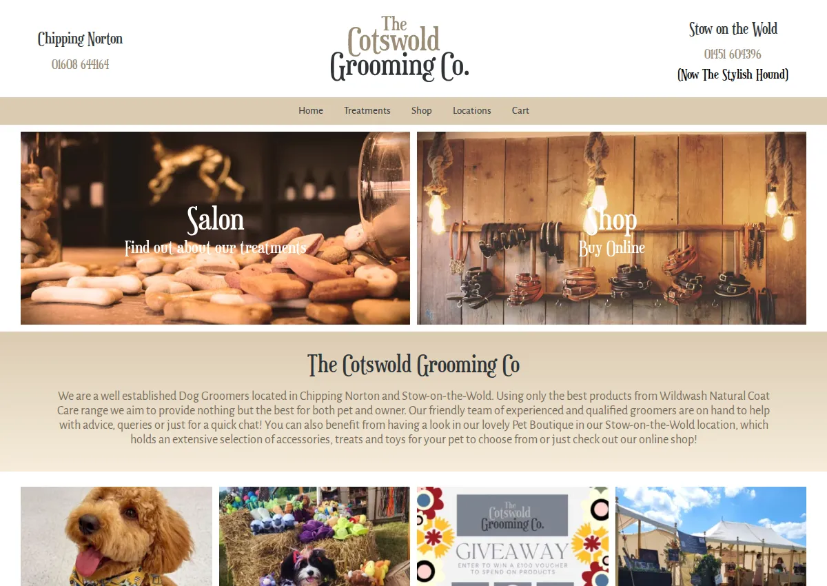 Store homepage