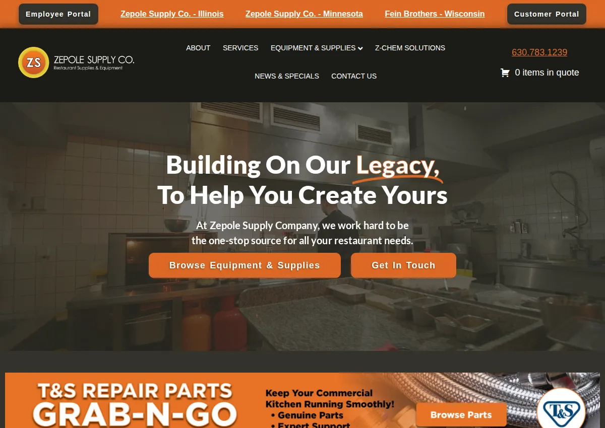 Store homepage