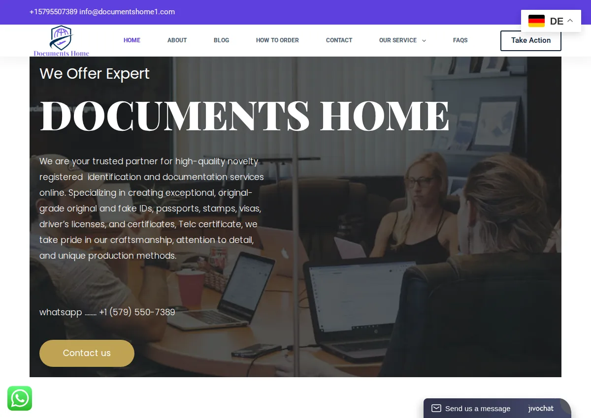 Store homepage