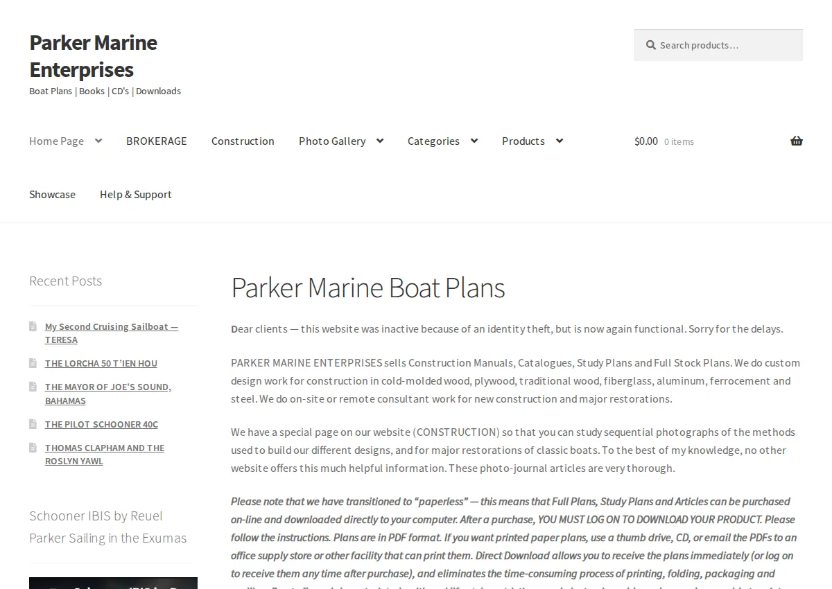 Store homepage