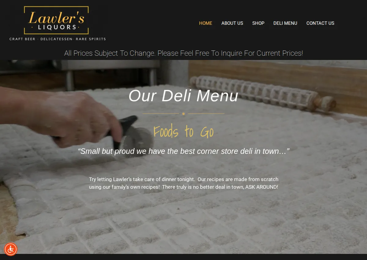 Store homepage