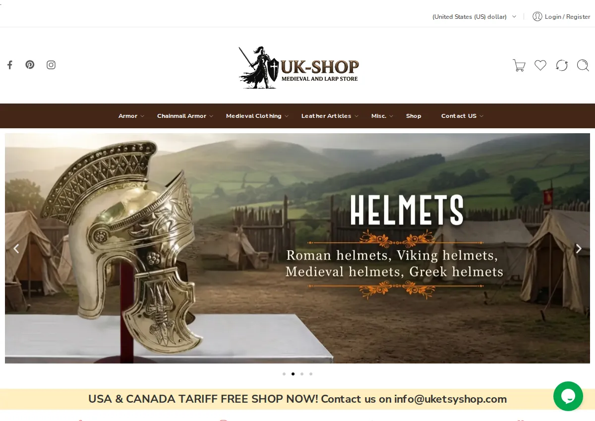 Store homepage