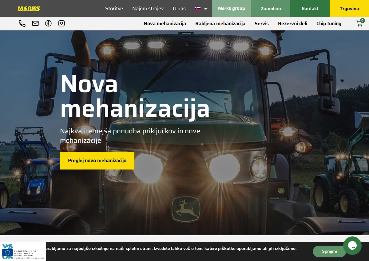 Store homepage