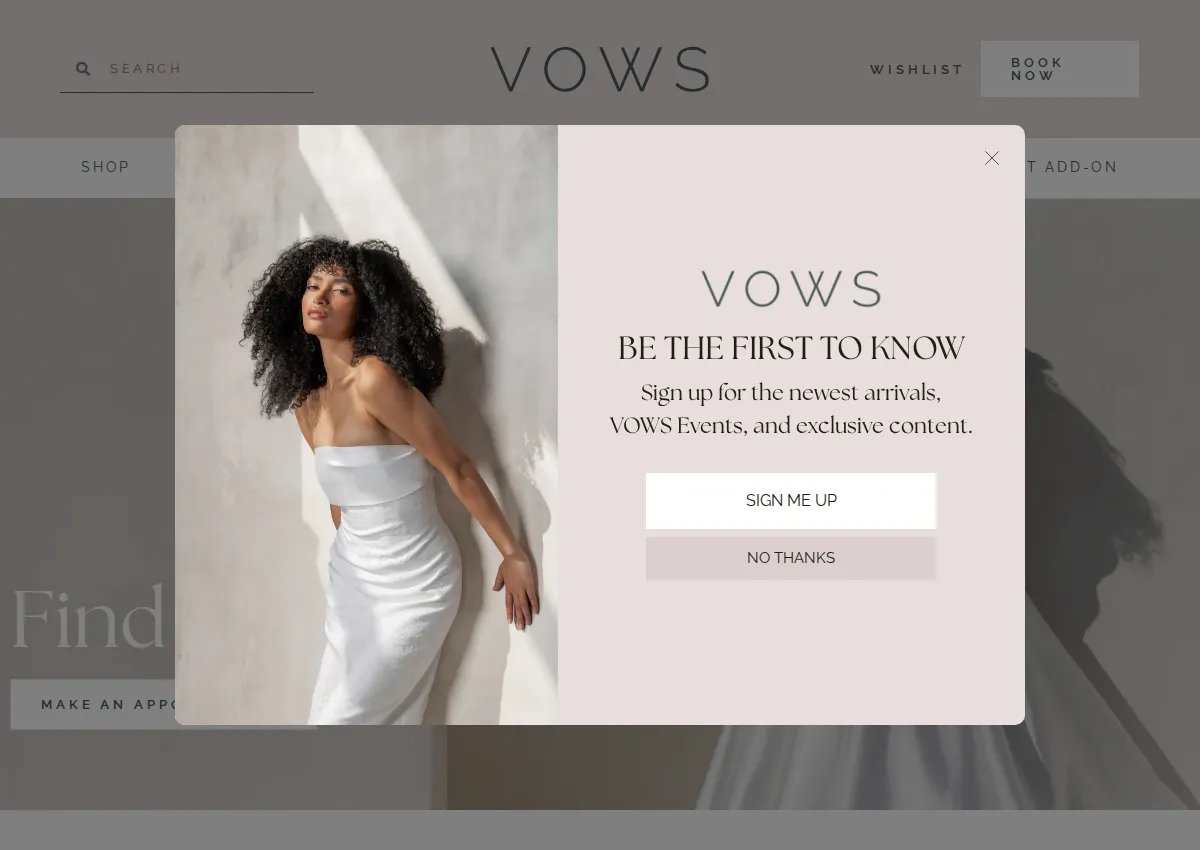 Store homepage