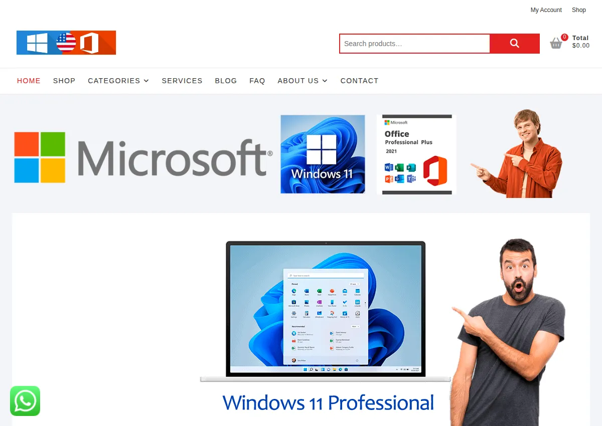 Store homepage
