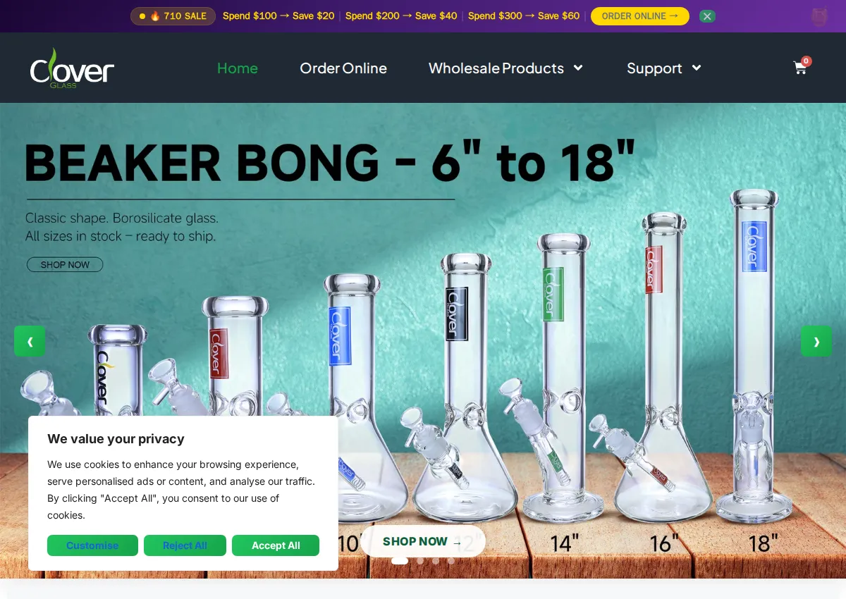 Store homepage