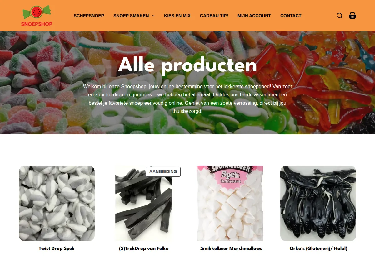Store homepage