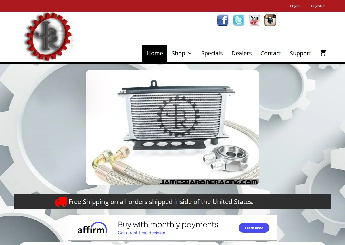 Store homepage