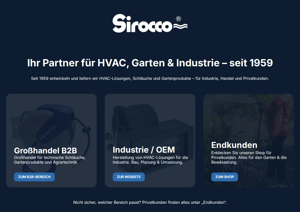 Store homepage