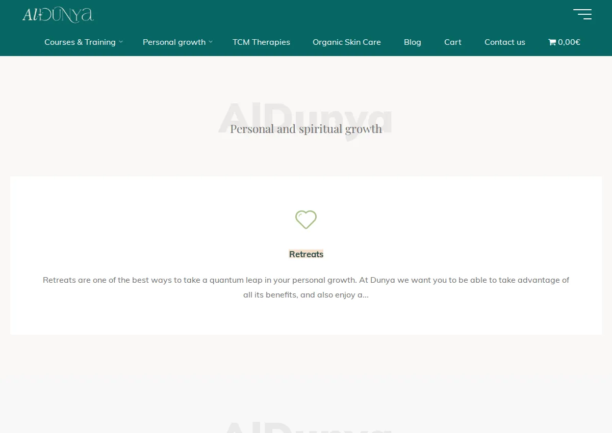 Store homepage