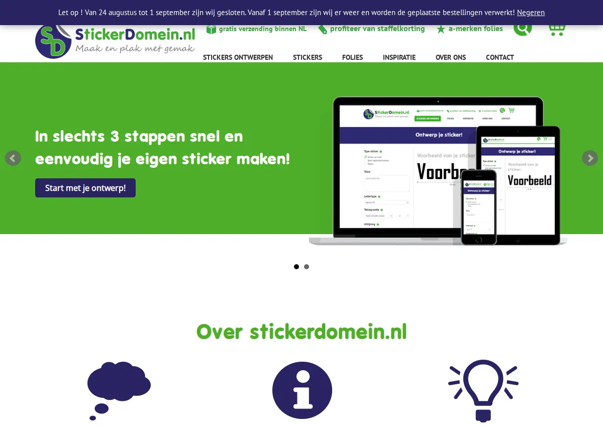 Store homepage