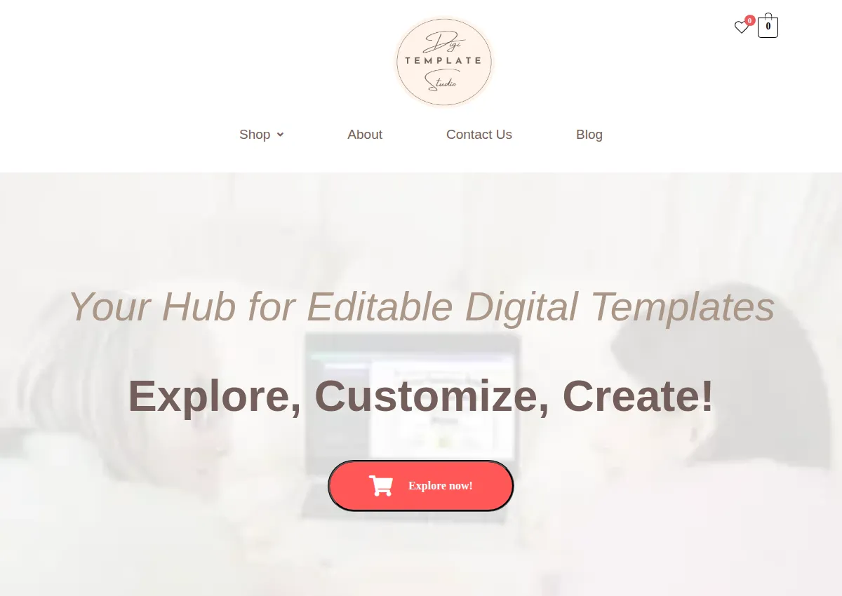 Store homepage
