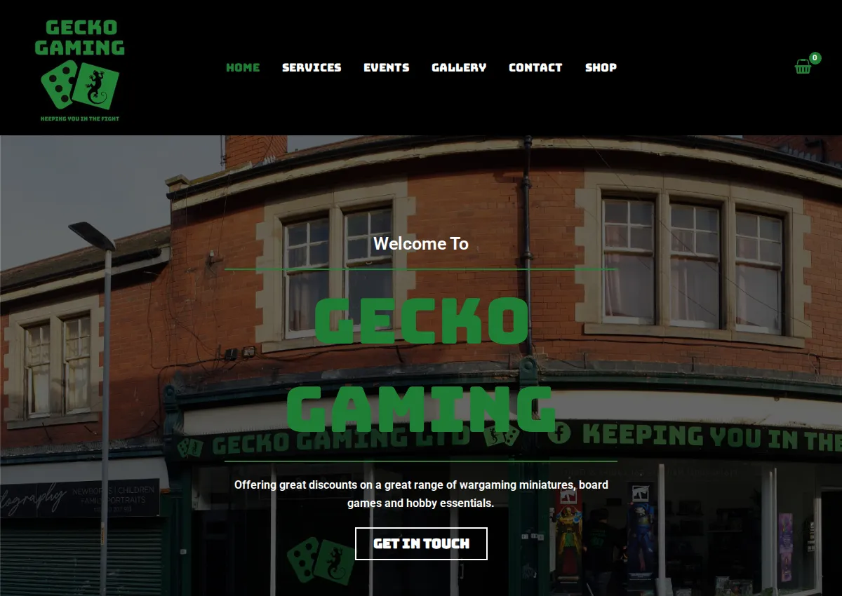 Store homepage
