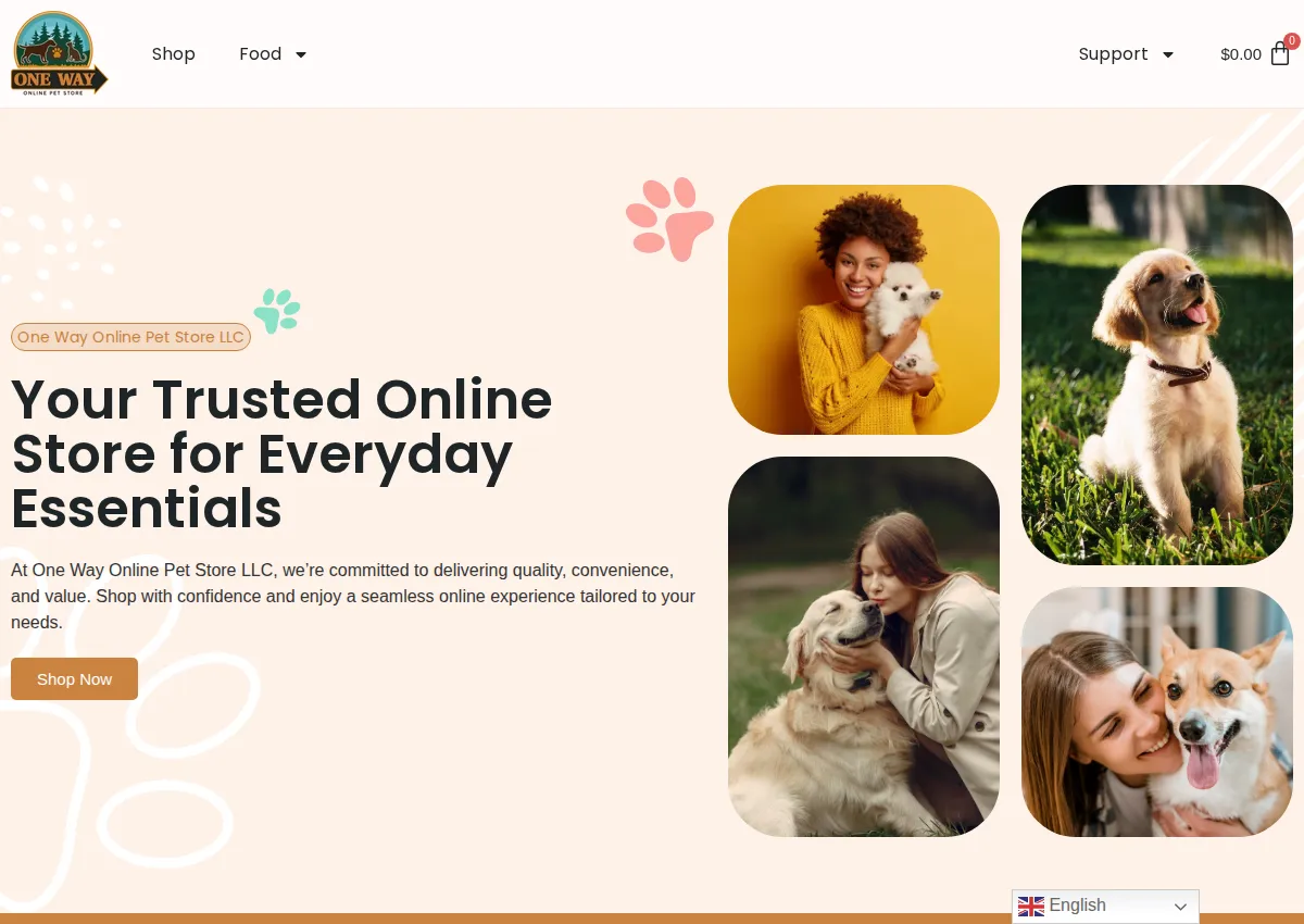 Store homepage