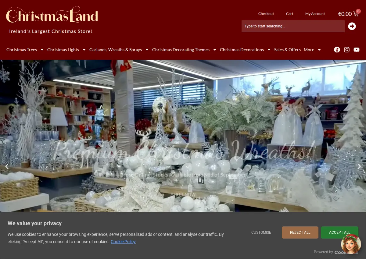 Store homepage
