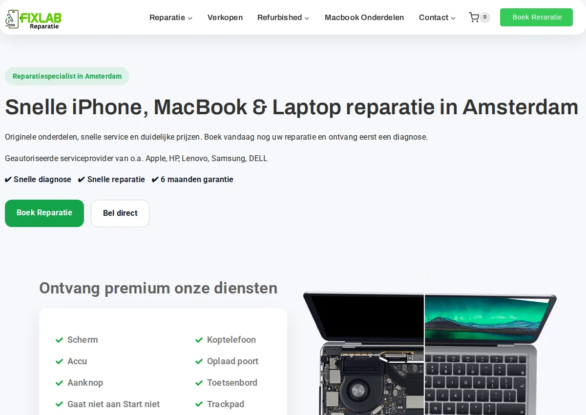 Store homepage