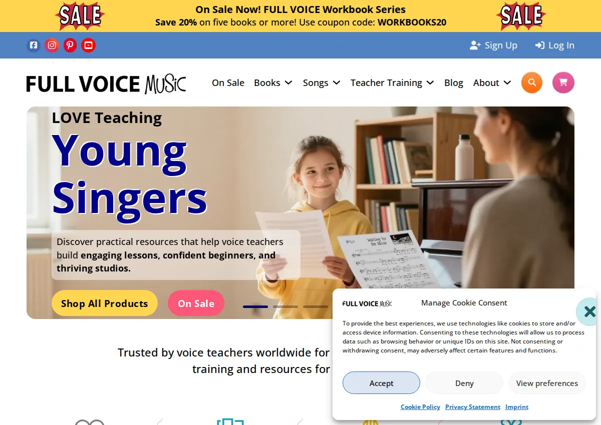 Store homepage