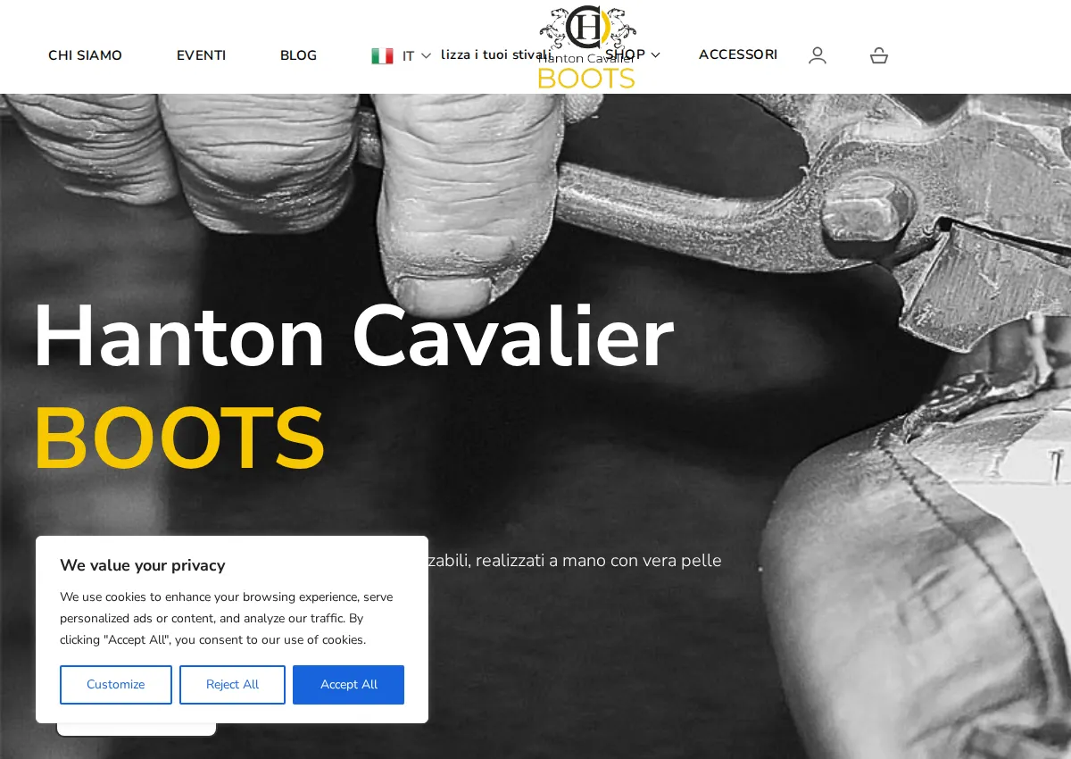 Store homepage