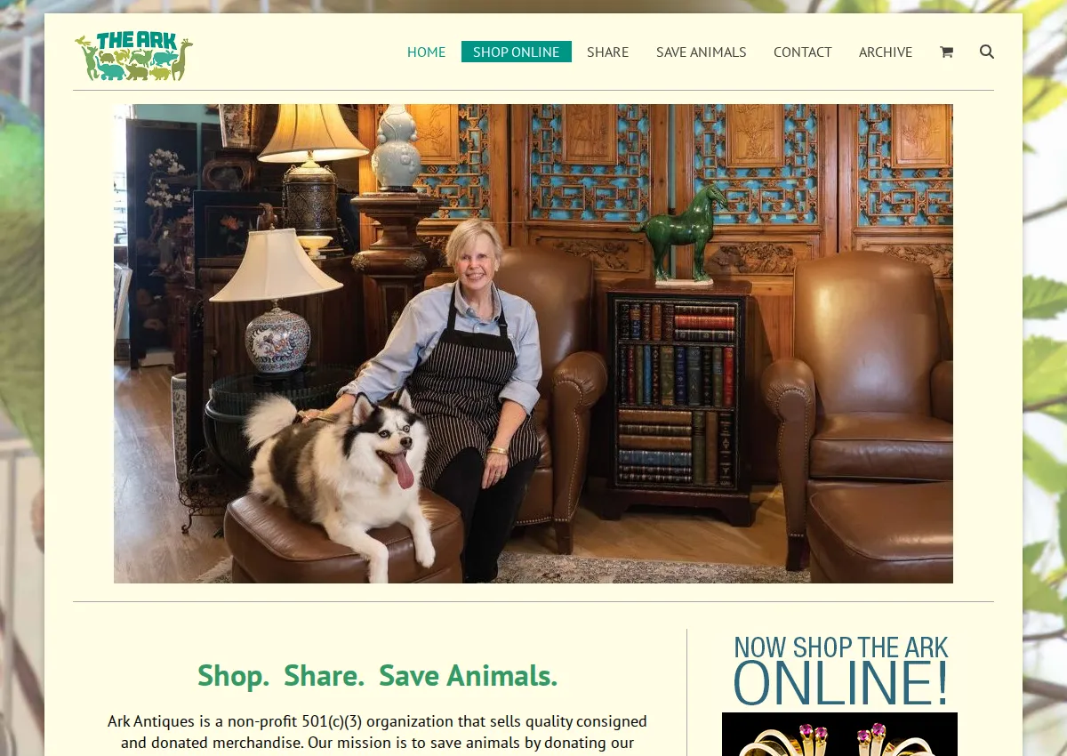 Store homepage