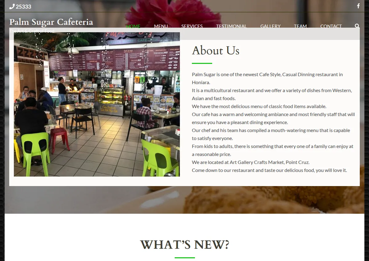 Store homepage