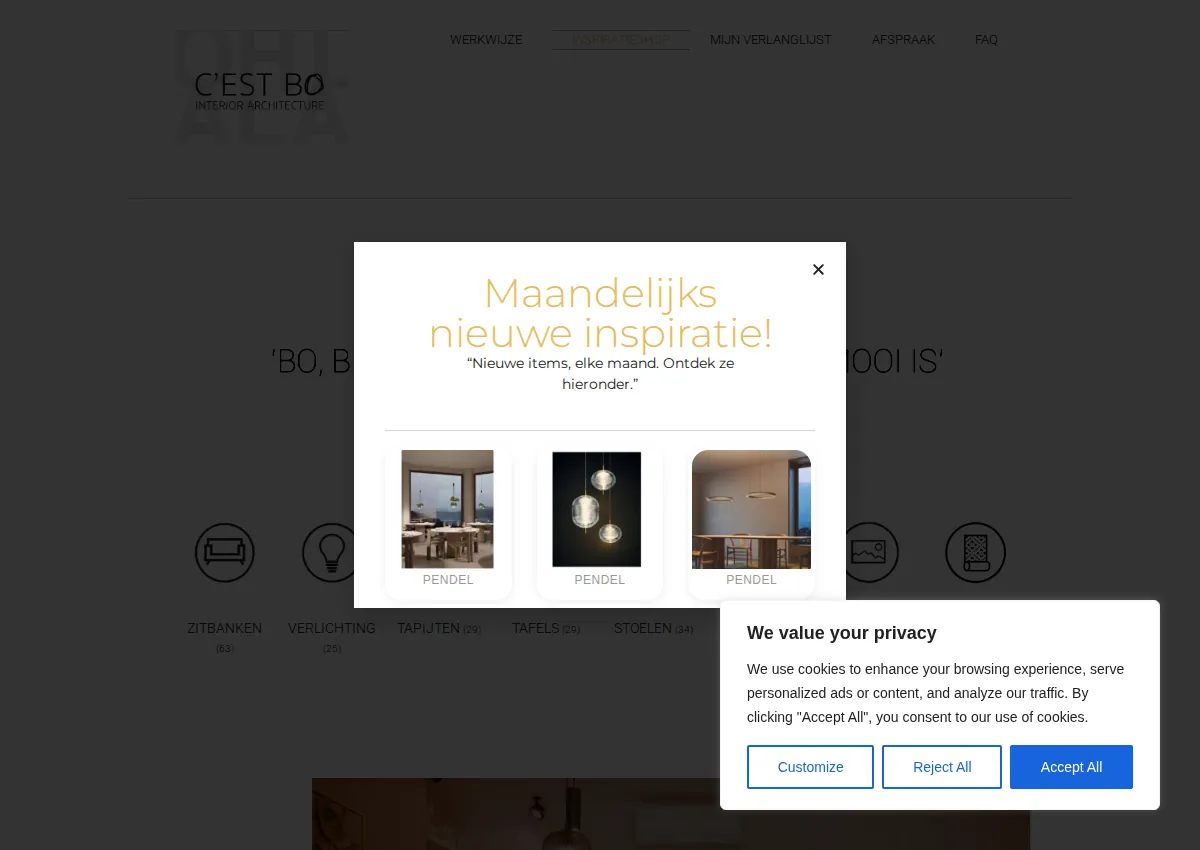 Store homepage