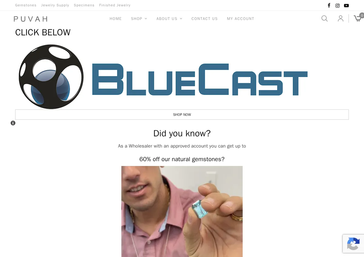 Store homepage