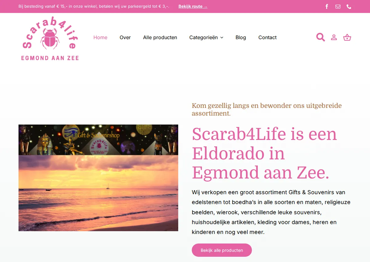 Store homepage