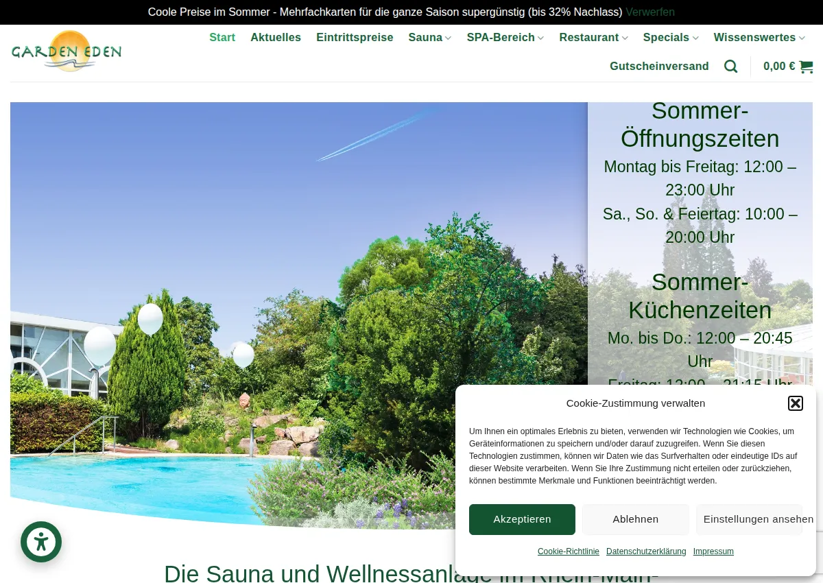 Store homepage
