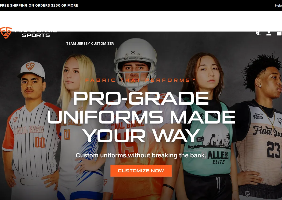 Store homepage