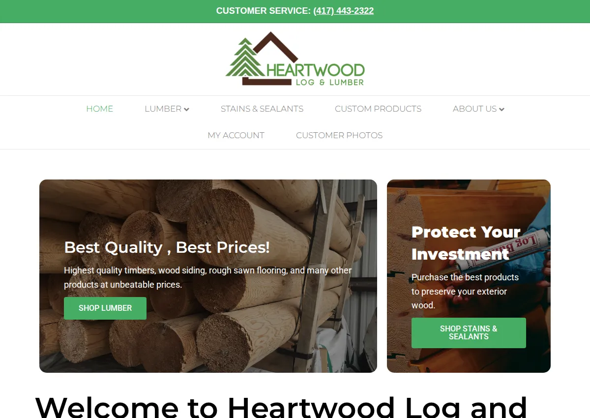 Store homepage
