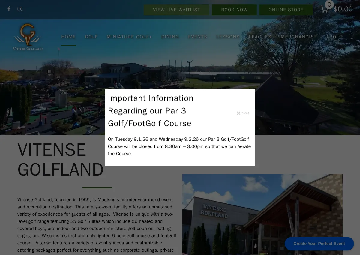 Store homepage