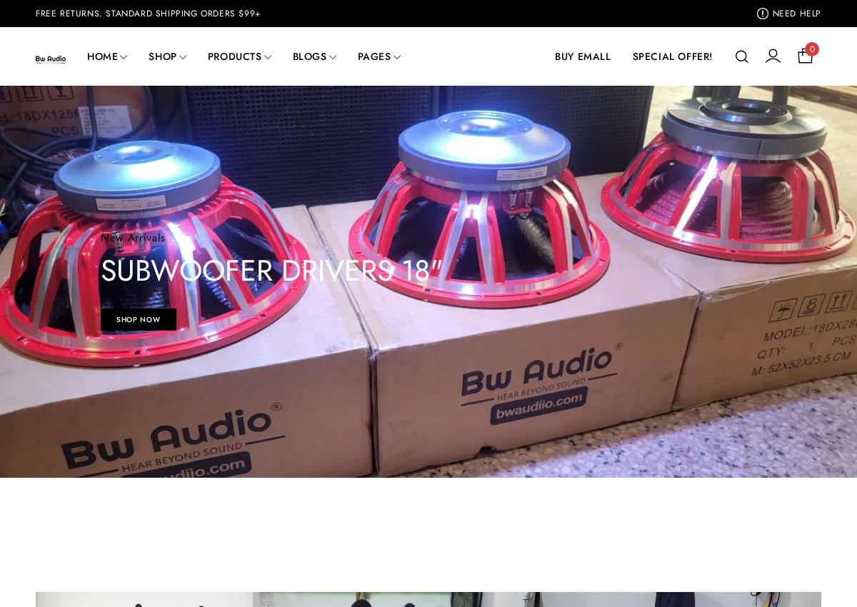 Store homepage