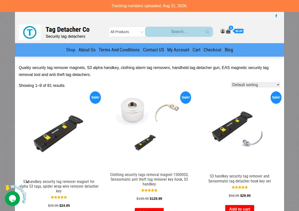 Store homepage