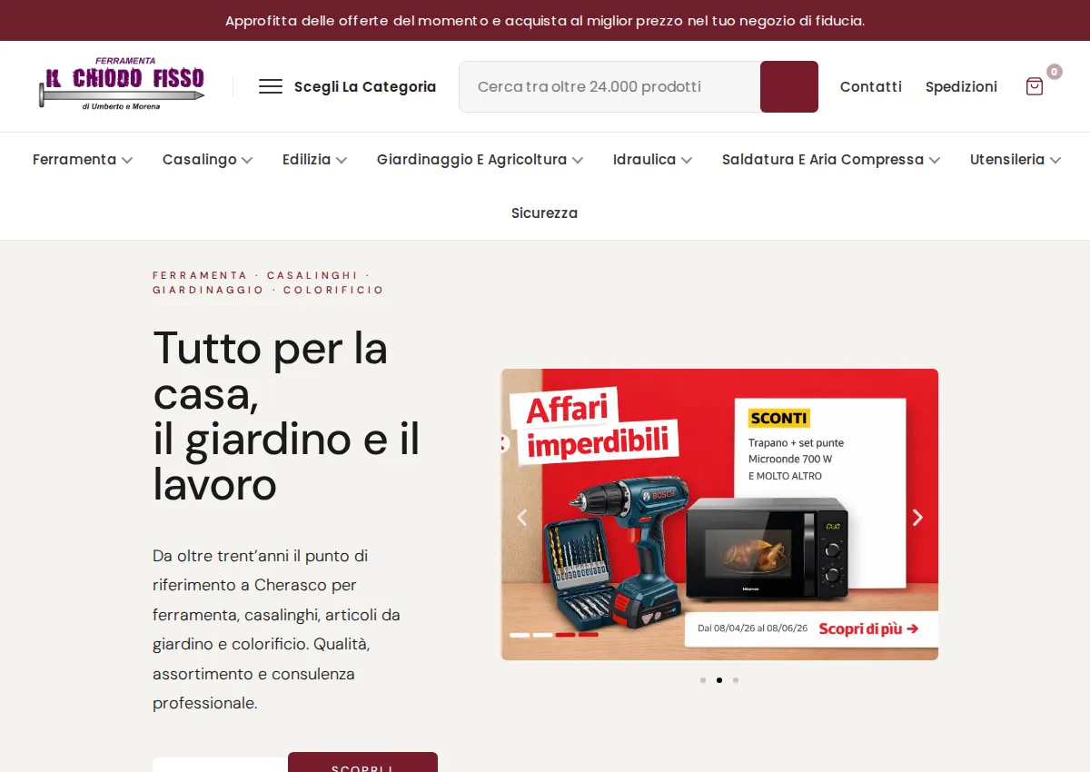 Store homepage