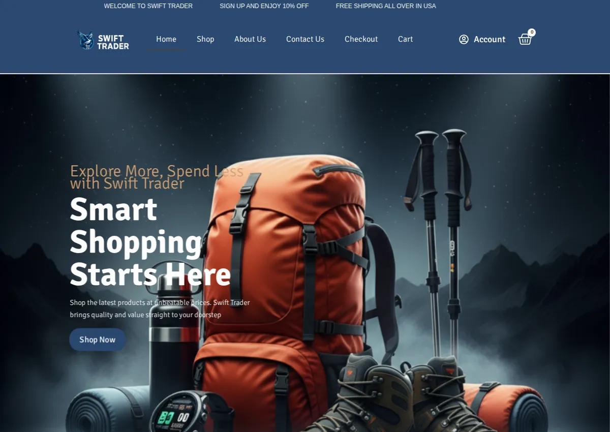 Store homepage
