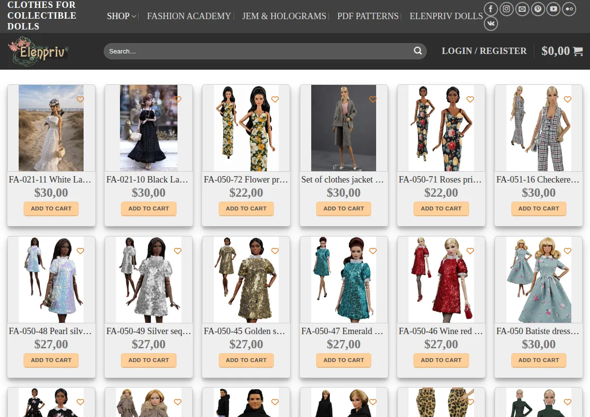 Store homepage