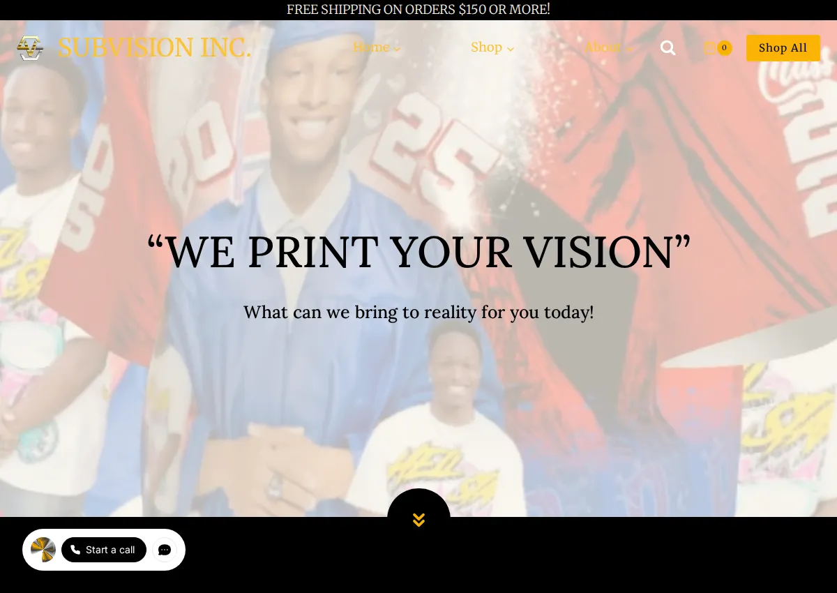 Store homepage