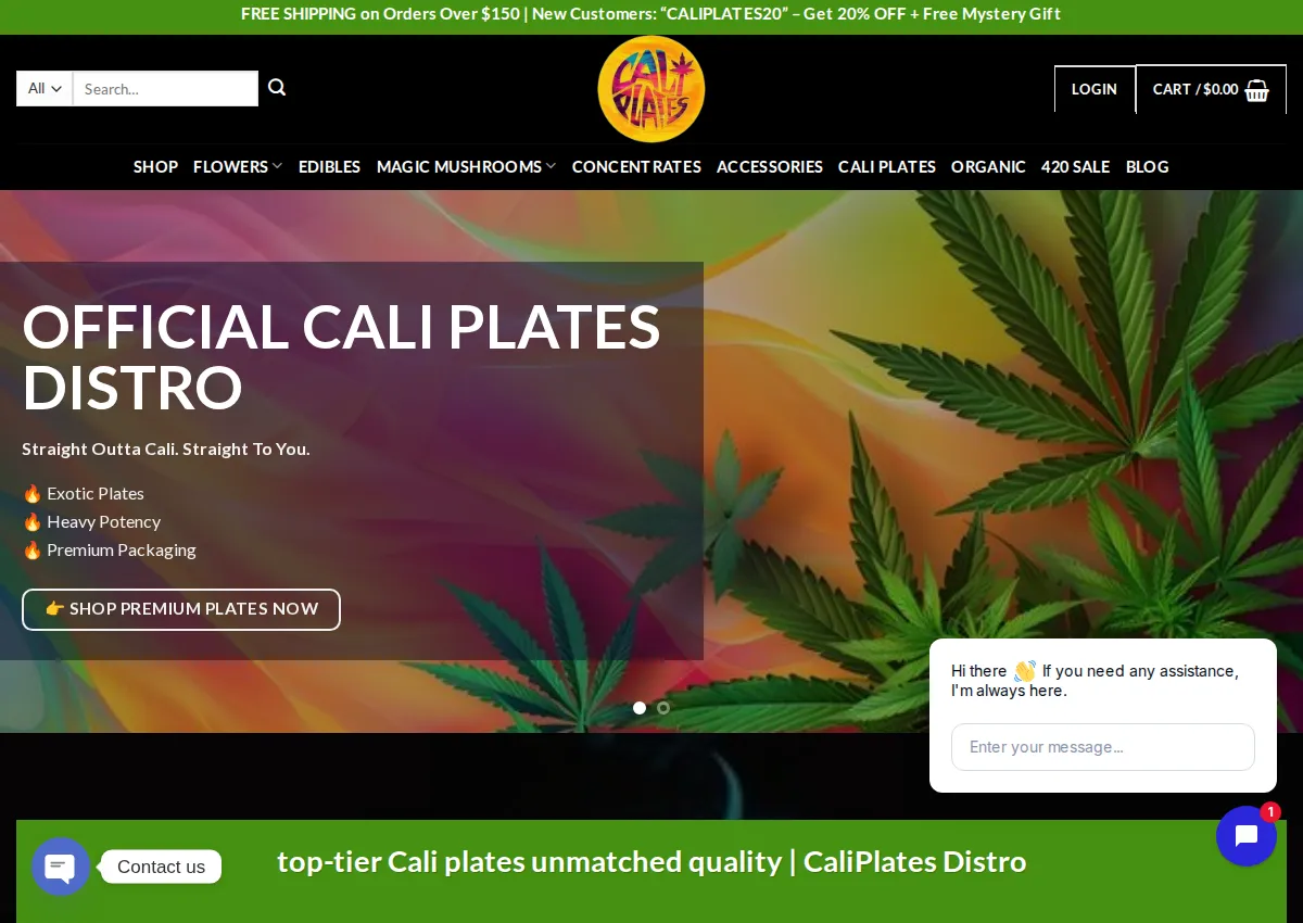 Store homepage