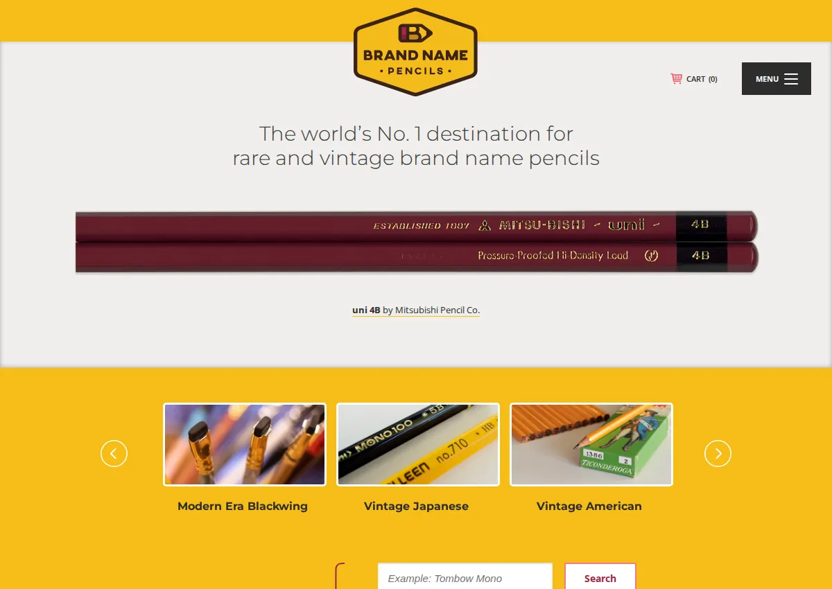 Store homepage