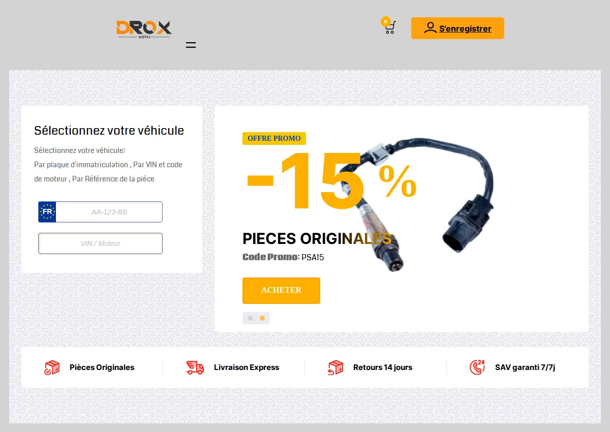 Store homepage